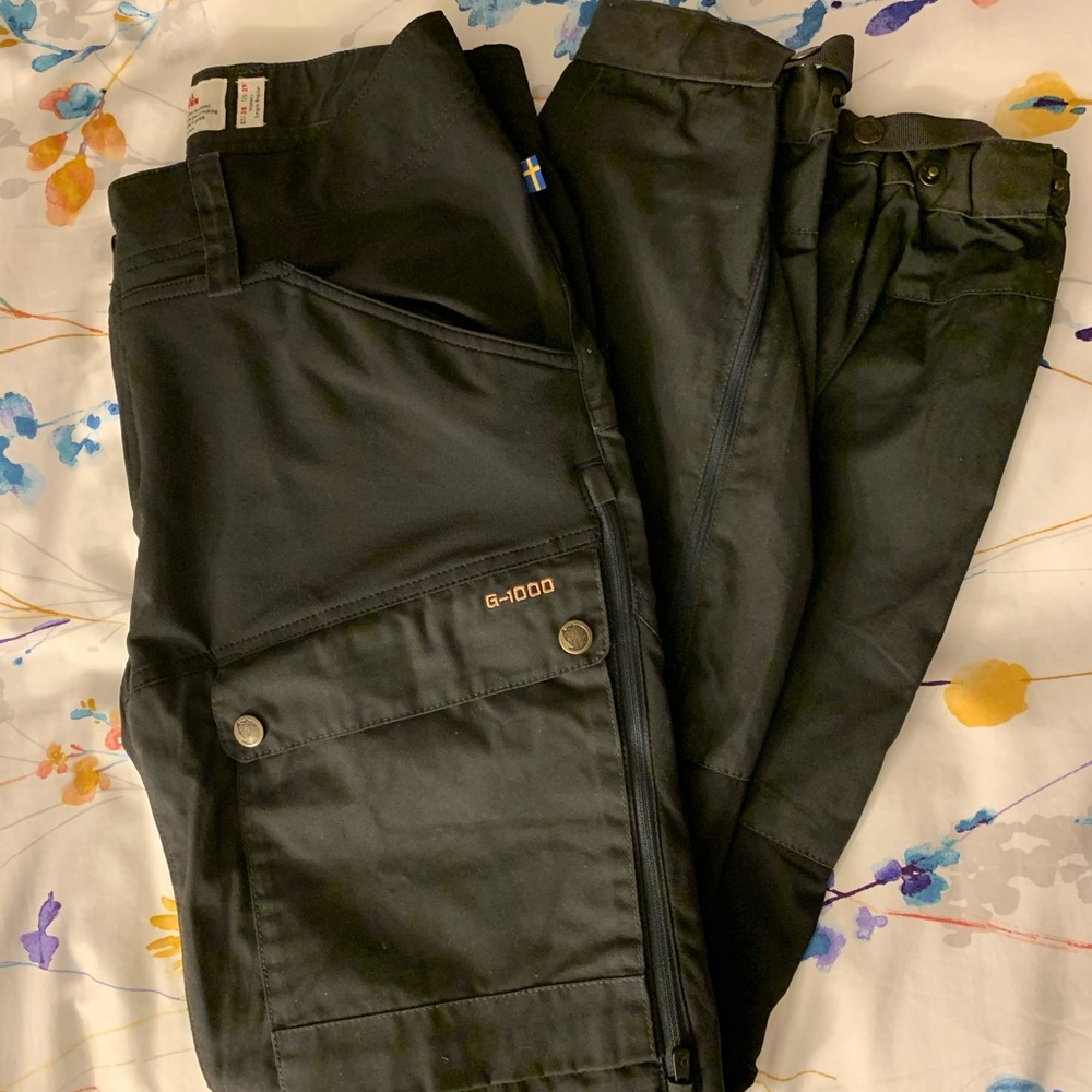 FjallRaven Keb Trousers Women's, Black. Size 29.